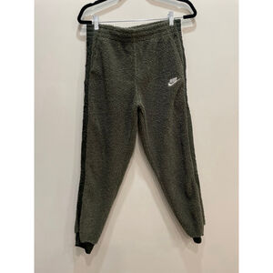 Youth Nike Sportswear Club Fleece Winterized Pants Joggers Green Sherpa sz XL